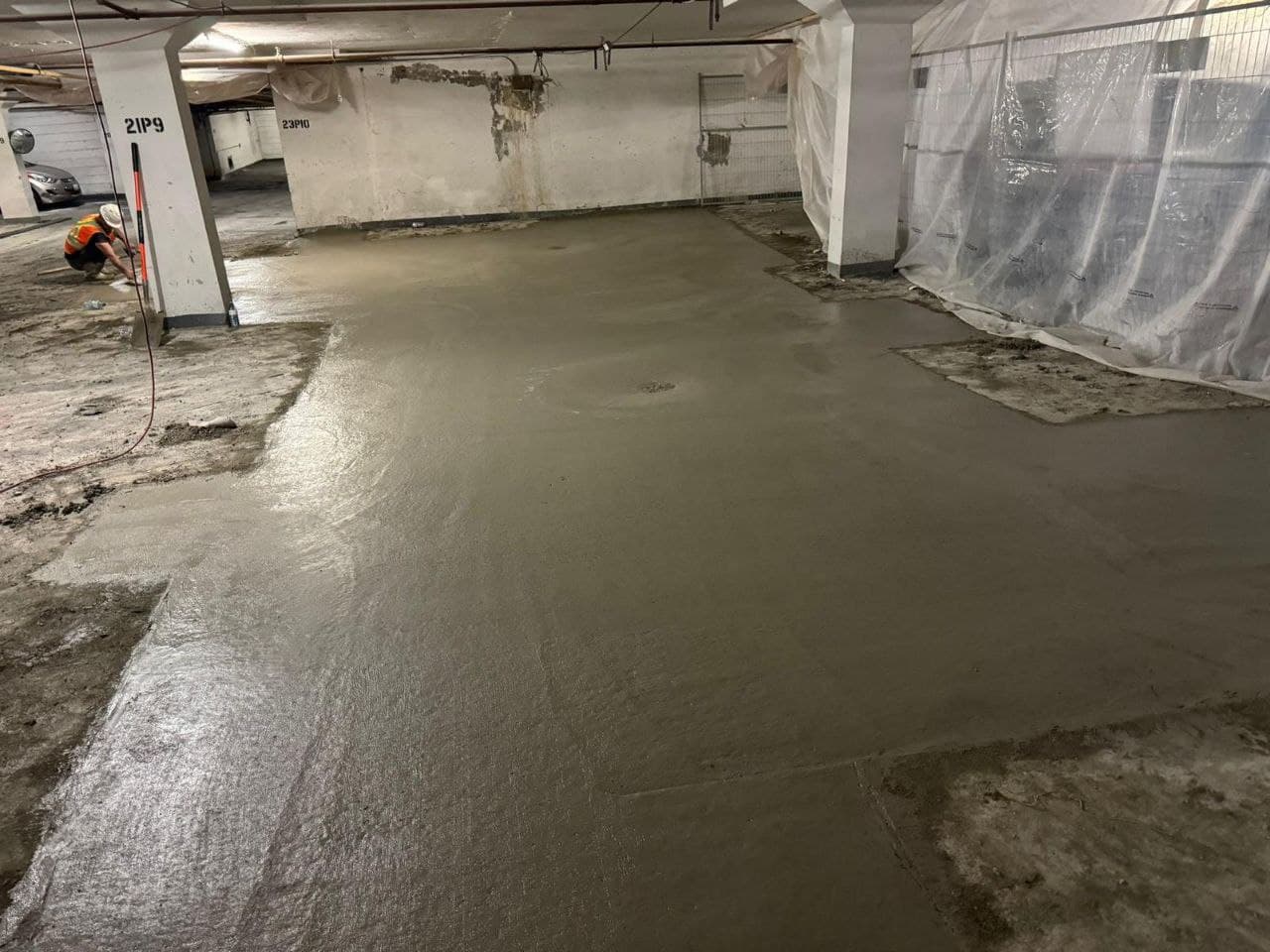 Parking concrete work