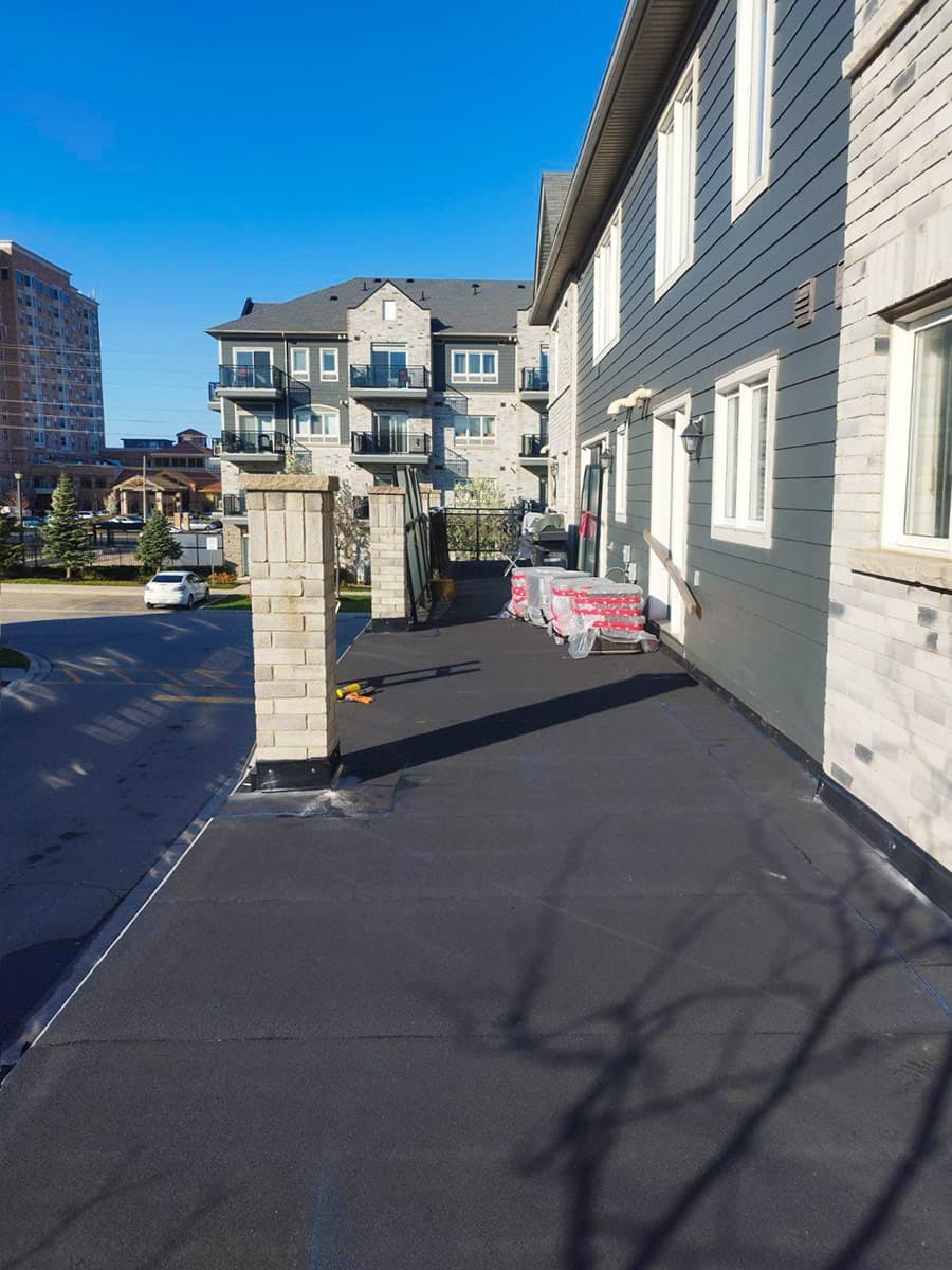 Building facade work