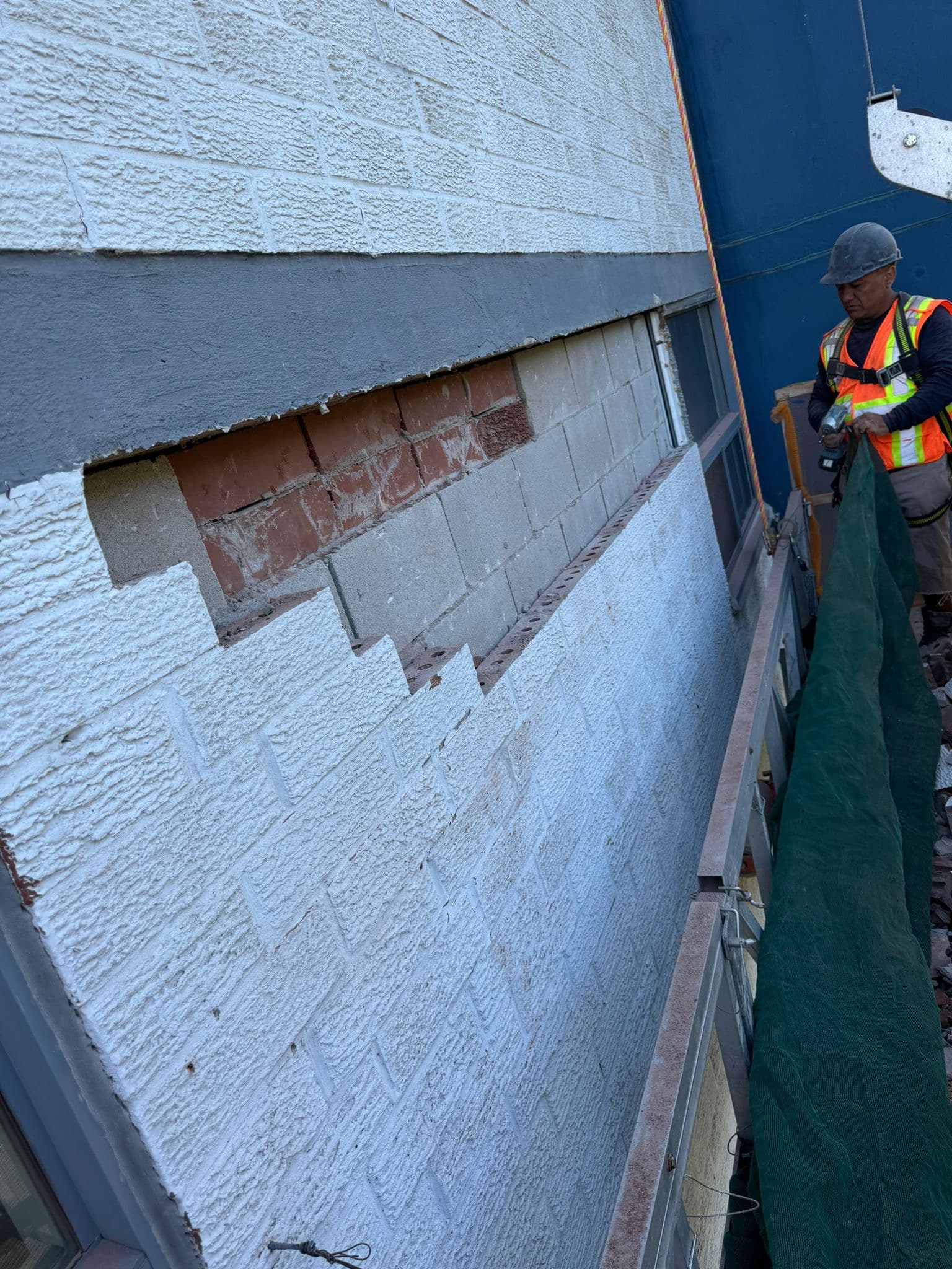 Brick replacement work